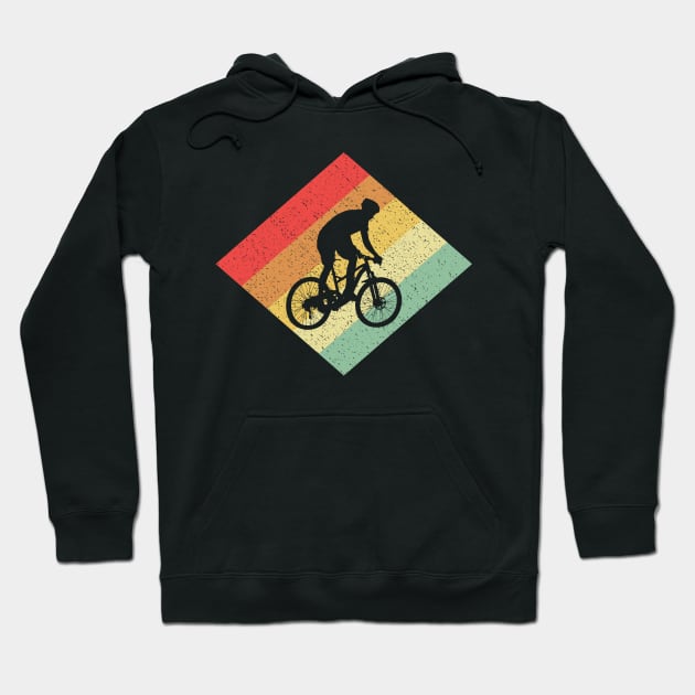 Retro Vintage 80s Mountain Biking Gift For Mountain Bikers Hoodie by OceanRadar